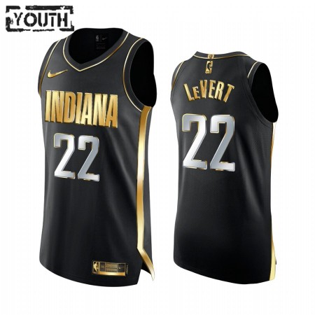 Dres Indiana Pacers Caris LeVert 22 2020-21 Crna Golden Edition Swingman - Dječji